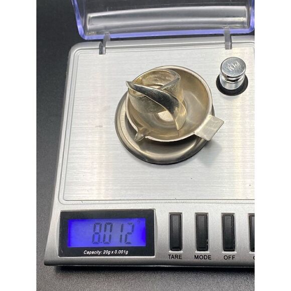 Sterling silver 925 cross over ring smooth over pattern - Picture 7 of 8